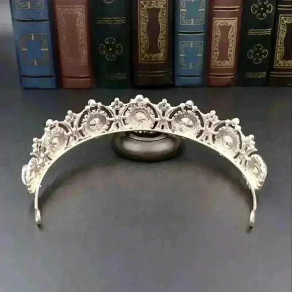 New Bridal Rhinestone Tiara Crown Wedding Silver main image 4